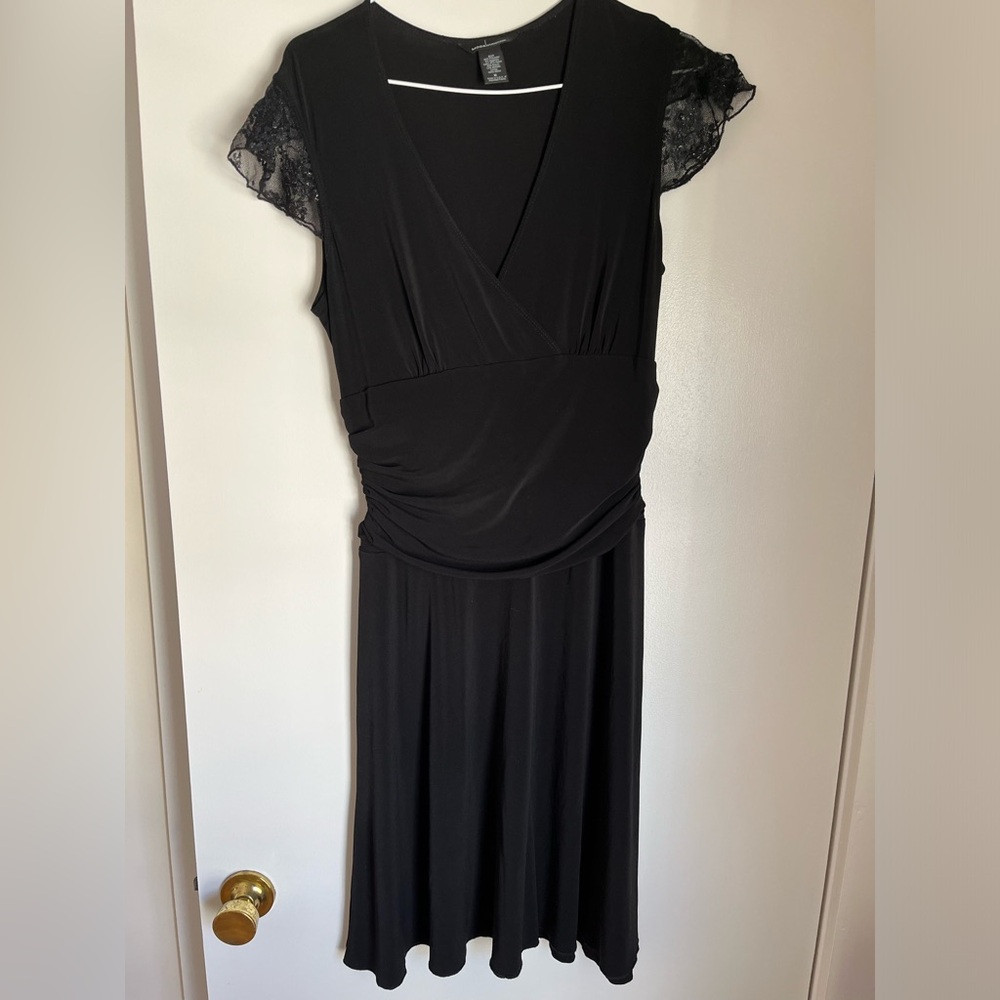 Moda international, little black dress, size M, knee length, great condition